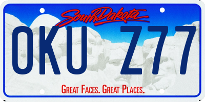 SD license plate 0KUZ77
