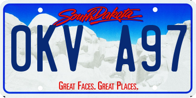 SD license plate 0KVA97
