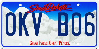 SD license plate 0KVB06