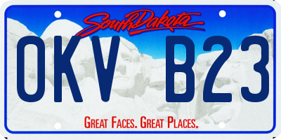 SD license plate 0KVB23