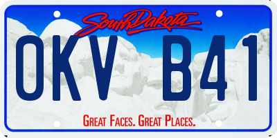 SD license plate 0KVB41