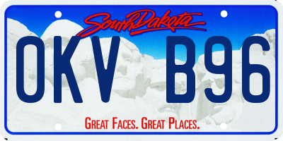 SD license plate 0KVB96