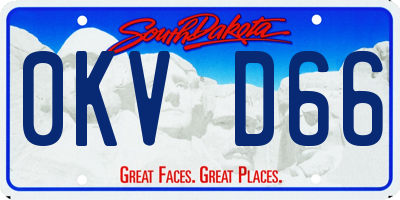 SD license plate 0KVD66
