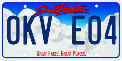 SD license plate 0KVE04