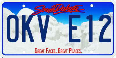 SD license plate 0KVE12