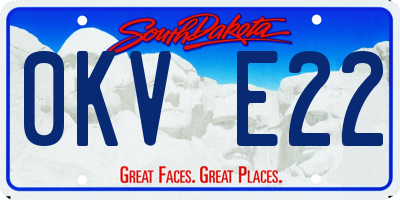 SD license plate 0KVE22
