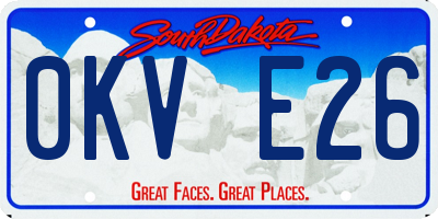SD license plate 0KVE26