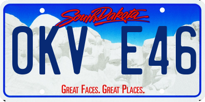 SD license plate 0KVE46