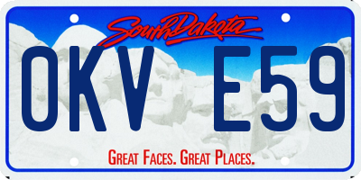 SD license plate 0KVE59