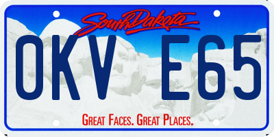 SD license plate 0KVE65