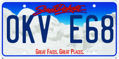SD license plate 0KVE68