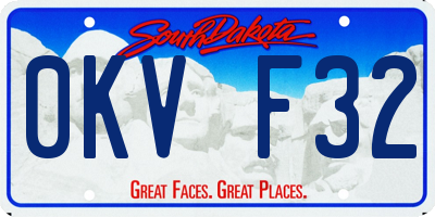 SD license plate 0KVF32