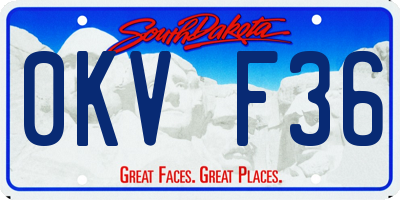 SD license plate 0KVF36