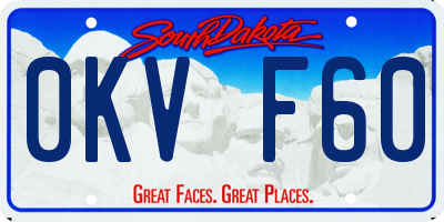 SD license plate 0KVF60
