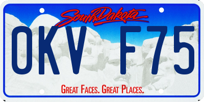 SD license plate 0KVF75