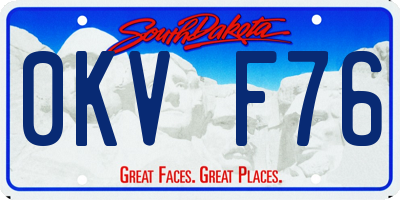 SD license plate 0KVF76