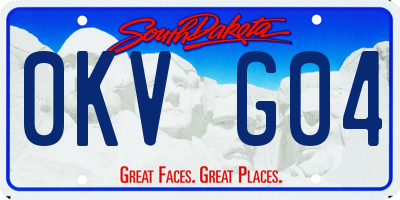 SD license plate 0KVG04