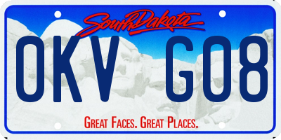 SD license plate 0KVG08