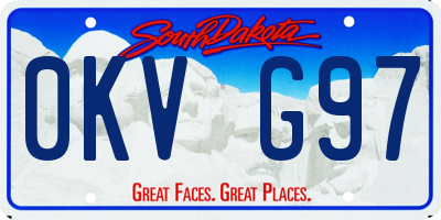SD license plate 0KVG97