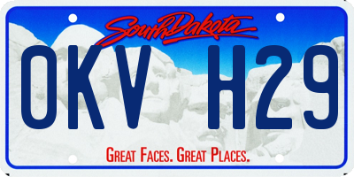 SD license plate 0KVH29