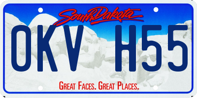 SD license plate 0KVH55