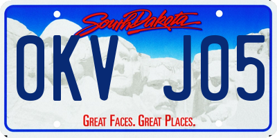 SD license plate 0KVJ05