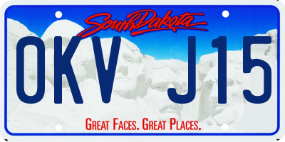 SD license plate 0KVJ15