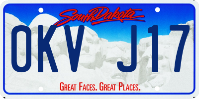 SD license plate 0KVJ17