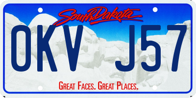 SD license plate 0KVJ57