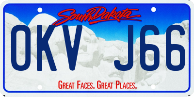 SD license plate 0KVJ66