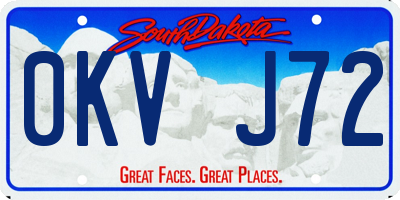 SD license plate 0KVJ72