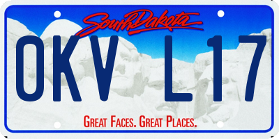 SD license plate 0KVL17