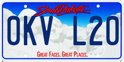 SD license plate 0KVL20