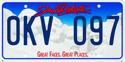 SD license plate 0KVO97