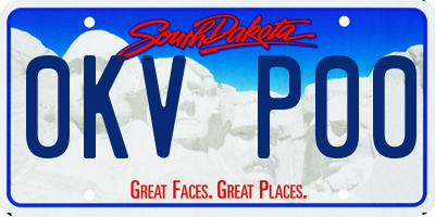 SD license plate 0KVP00