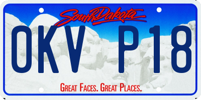 SD license plate 0KVP18