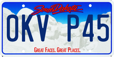 SD license plate 0KVP45