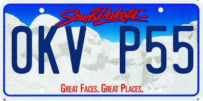 SD license plate 0KVP55