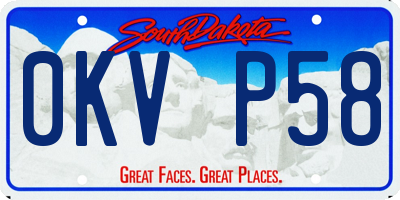 SD license plate 0KVP58