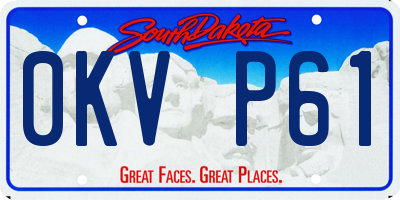 SD license plate 0KVP61