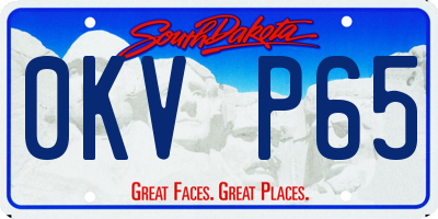SD license plate 0KVP65