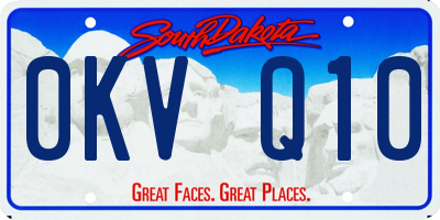 SD license plate 0KVQ10
