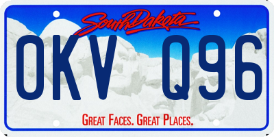 SD license plate 0KVQ96