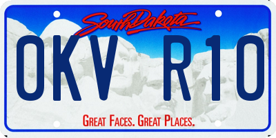 SD license plate 0KVR10