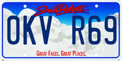 SD license plate 0KVR69