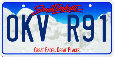 SD license plate 0KVR91