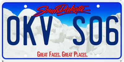 SD license plate 0KVS06