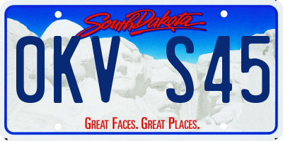 SD license plate 0KVS45