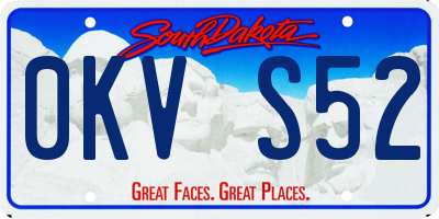 SD license plate 0KVS52