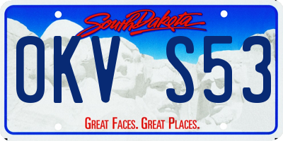 SD license plate 0KVS53